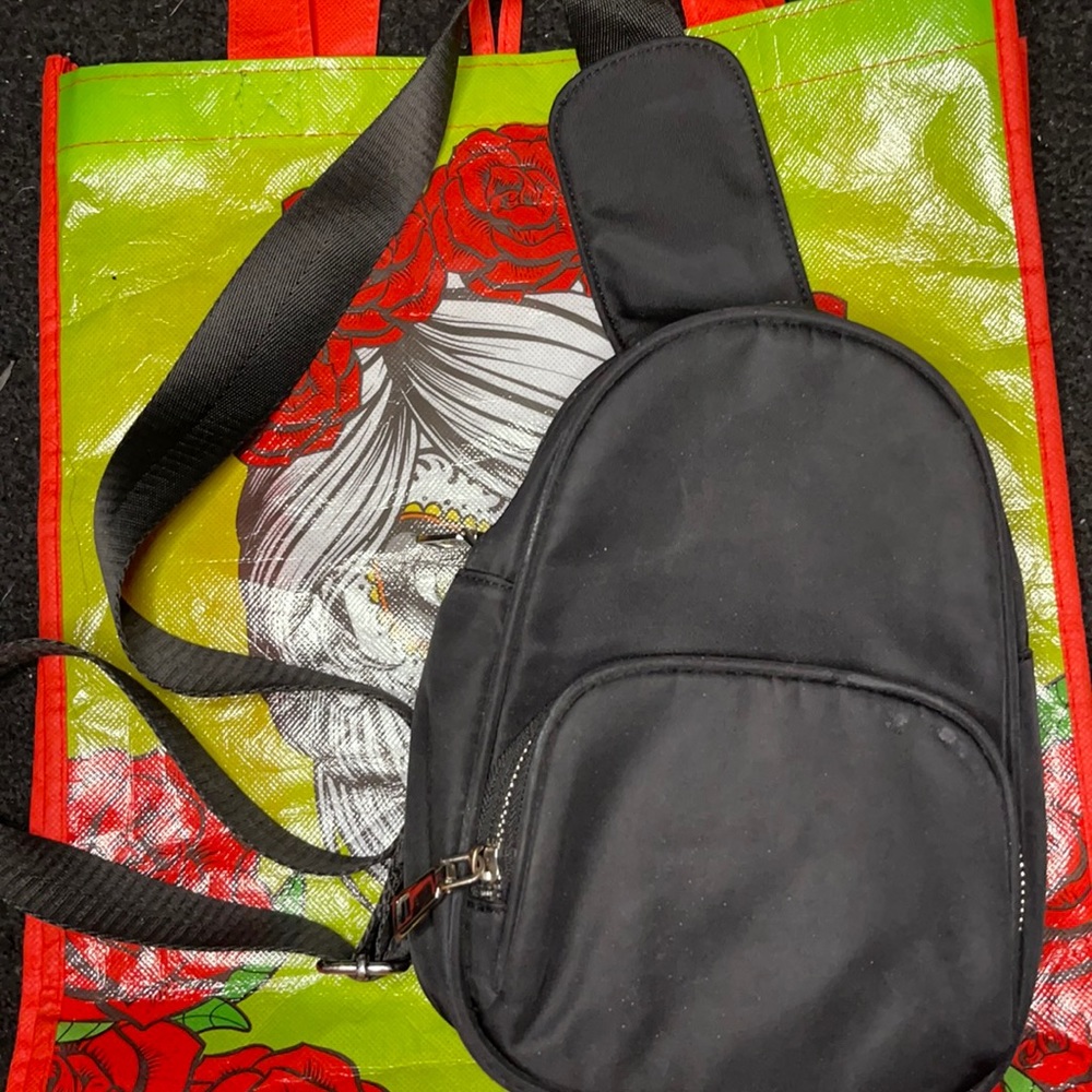 Small black  cross body backpack